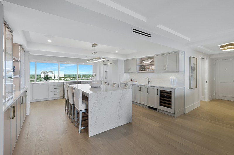 St. Pierre kitchen remodel after - Diana Hall Interior Design Naples