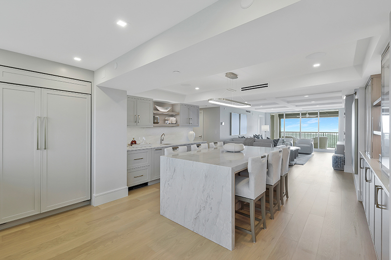 St. Pierre kitchen remodel after - Diana Hall Interior Design Naples