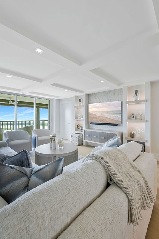 St. Pierre livingroom remodel after - Diana Hall Interior Design Naples