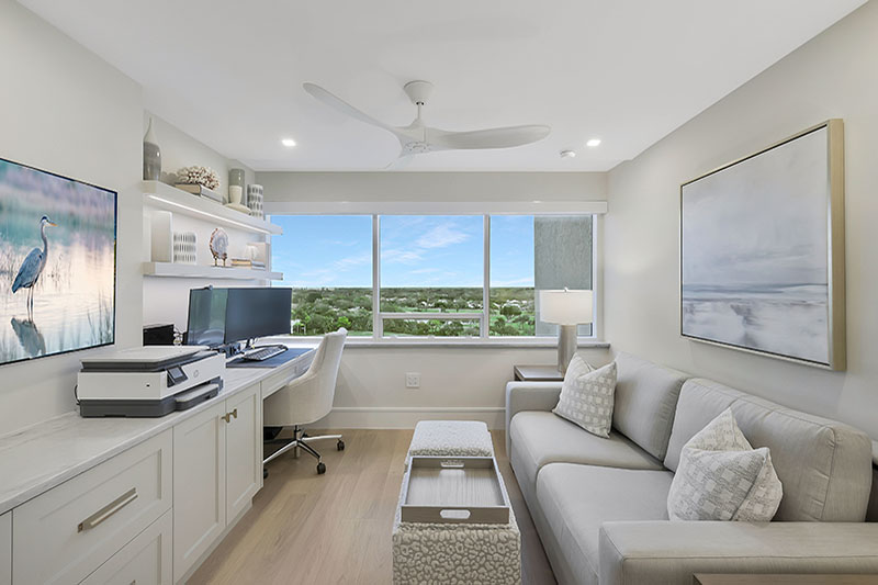 St. Pierre den remodel after - Diana Hall Interior Design Naples