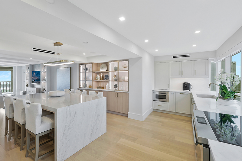 St. Pierre kitchen remodel after - Diana Hall Interior Design Naples
