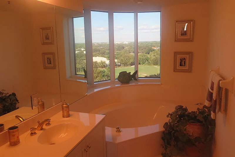 St. Pierre master bathroom remodel before - Diana Hall Interior Design Naples