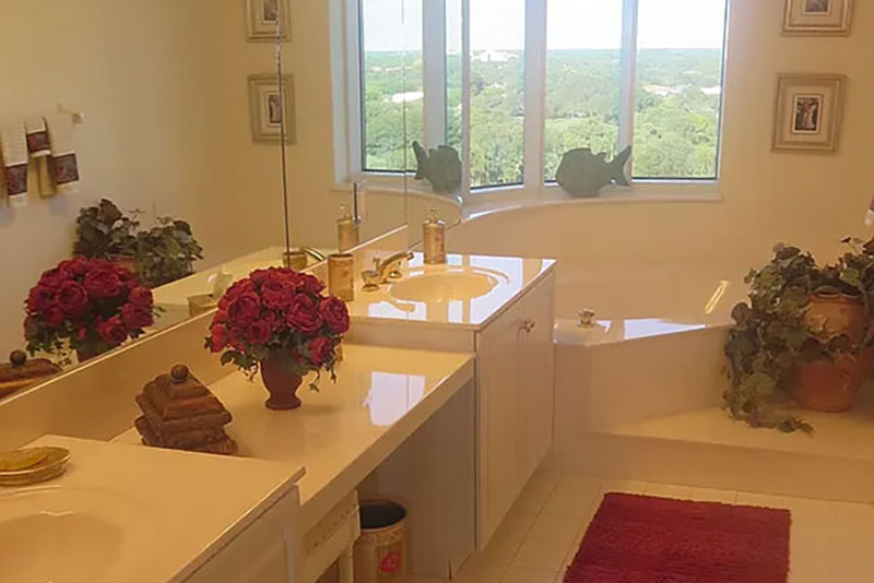 St. Pierre master bathroom remodel before - Diana Hall Interior Design Naples