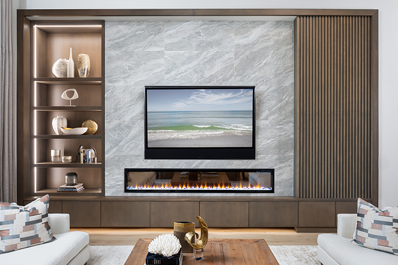 Custom features wall unit - Diana Hall Interior Design Naples