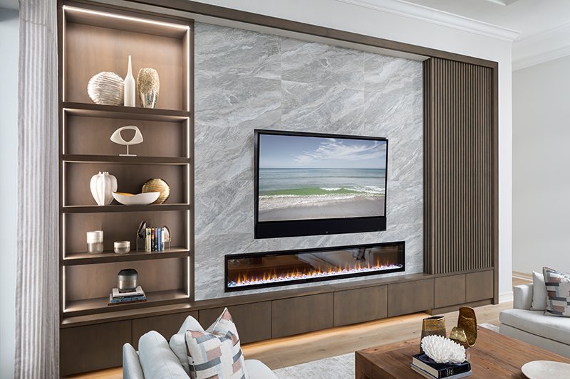 MCustom features wall unit - Diana Hall Interior Design Naples