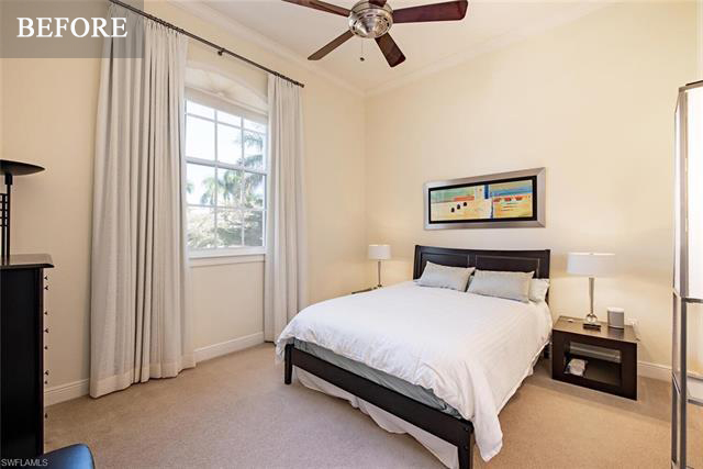 Monterosso guest bedroom redesign before - Diana Hall Interior Design Naples