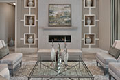 living room interior design by Diana Hall Design Naples
