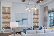 living room by Diana Hall Design, Iris Wild Blue Naples