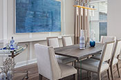 dining room by Diana Hall Design, Iris Wild Blue Naples