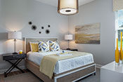 guest room by Diana Hall Design, Iris Wild Blue Naples