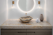 Image of powder room interior design by Diana Hall Design Naples