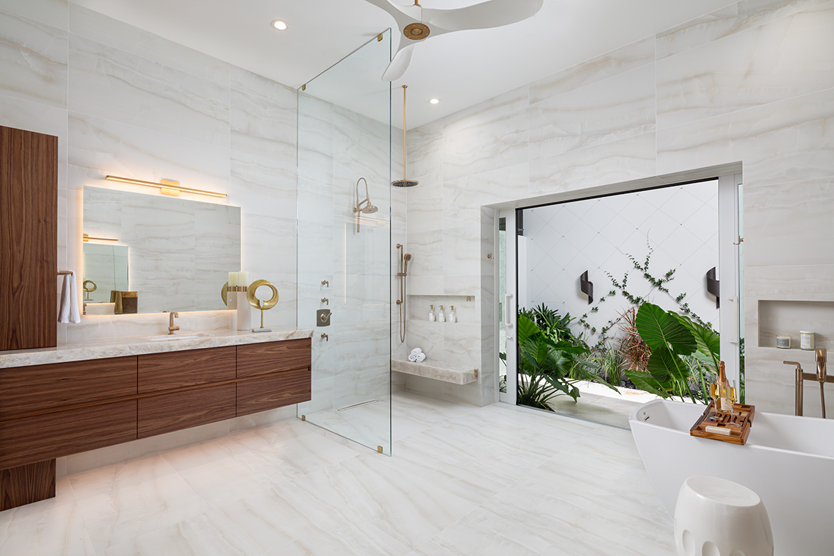 Image of master bathroom design by Diana Hall Design Naples