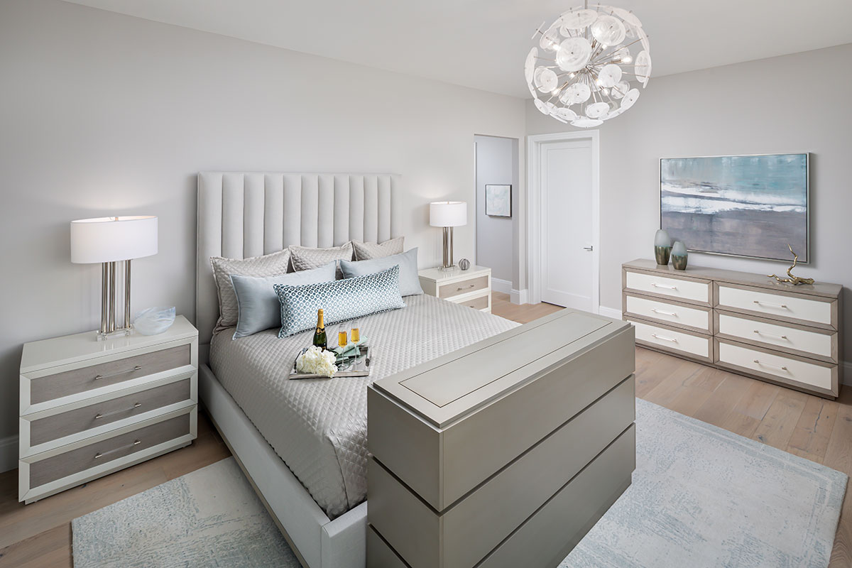 Image of master bedroom interior design by Diana Hall Design Naples